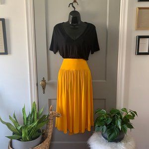 Loft Midi Skirt Yellow